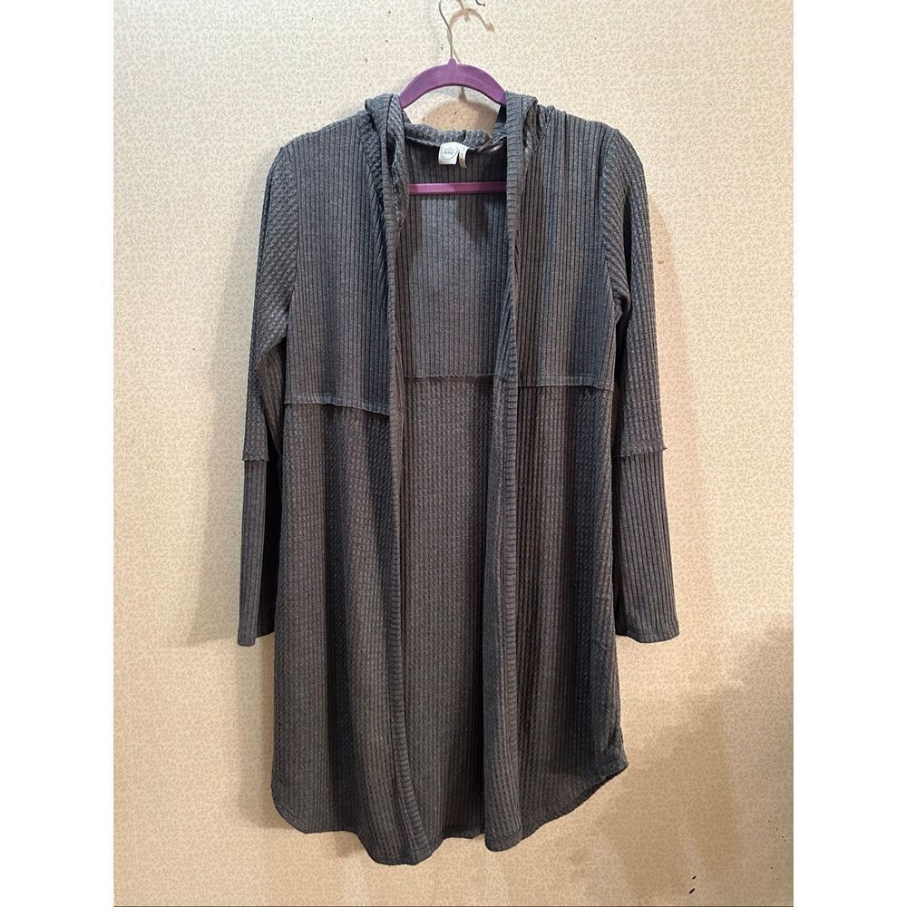 Paper Crane open front long cardigan